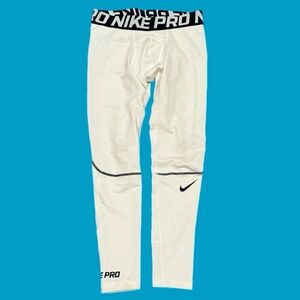 Nike Pro  HyperWarm Compression Layering Training Run Tights Sz Large 802002-100